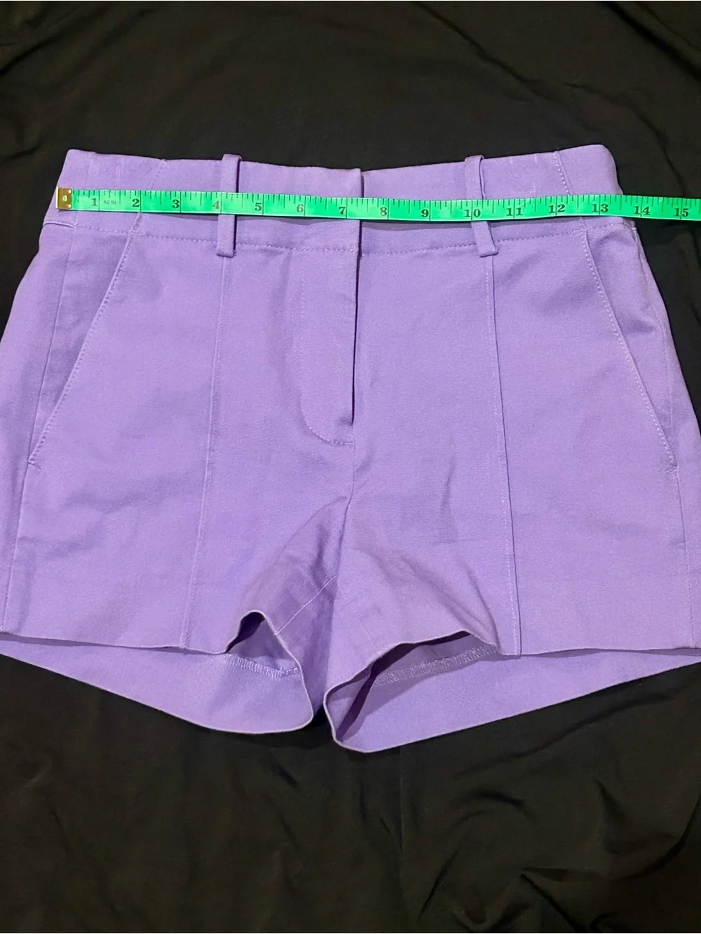 Women's J.Crew Pintuck suit short in bi-stretch cotton blend purple size 00